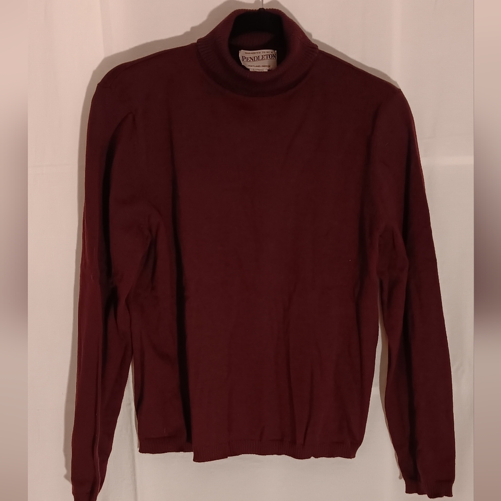 Pendleton plum turtleneck 100% wool sweater large